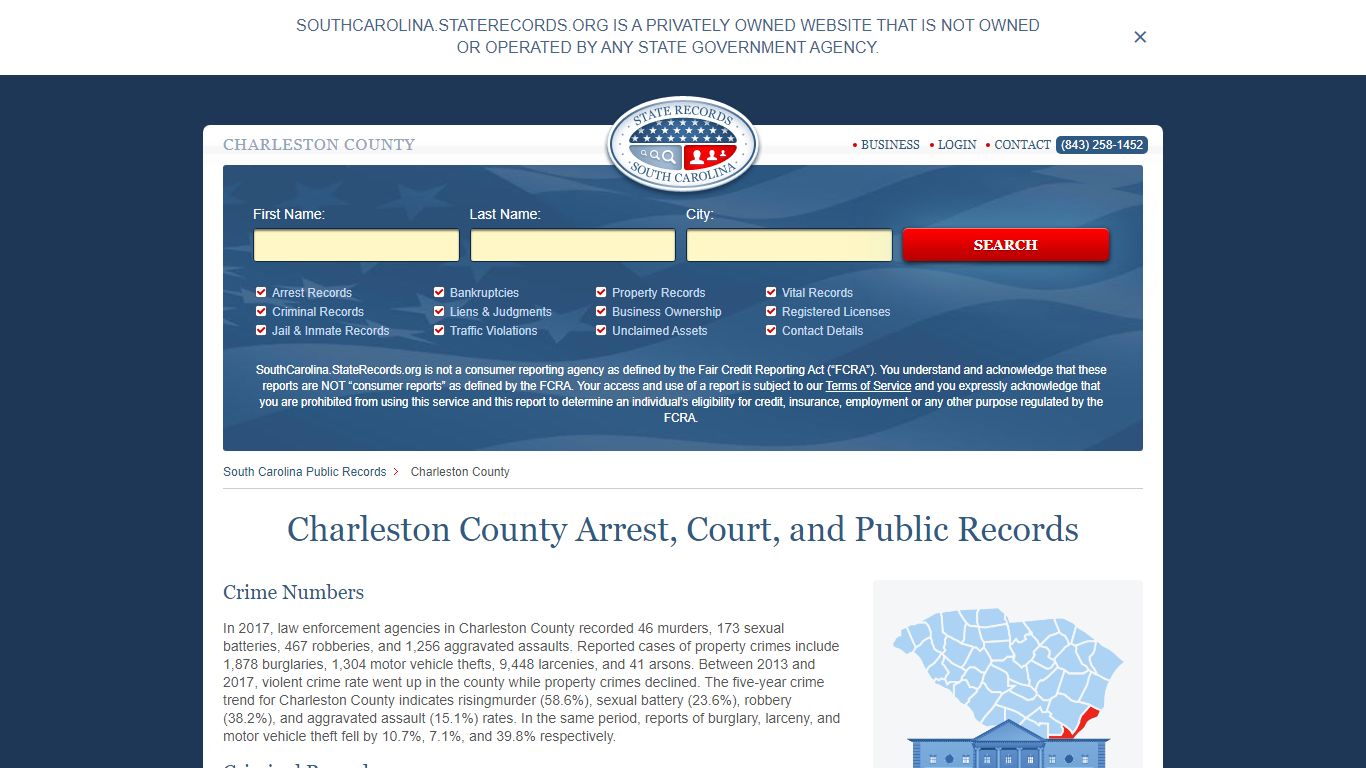 Charleston County Arrest, Court, and Public Records