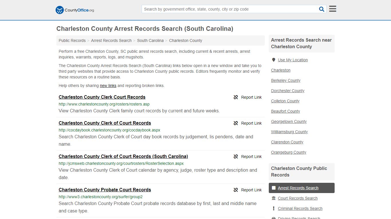 Arrest Records Search - Charleston County, SC (Arrests ...